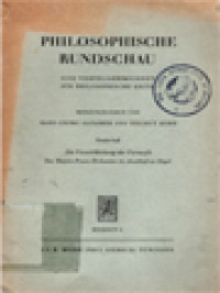 Philosophische Rundschau: Eine Vierteljahresschrift Für Philosophische Kritik