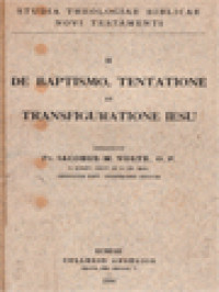 De Baptismo, Tentatione Et Transfiguratione Iesu