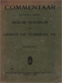Image of Commentaar Op De Encyclieken Rerum Novarum En Graves De Communi Re