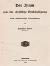 Der Islam Und Die Christliche Verkündigung: Eine Missionarische Untersuchung