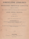 Nomenclator Literarius I: Theologiæ Catholicæ Ab Anno 1564-1663