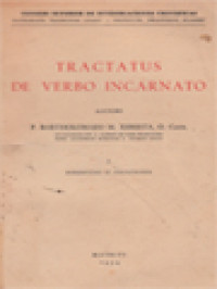 Tractatus De Verbo Incarnato, I. Introductio Et Christologia