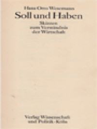 Image of Soll Und Haben: Skizzen Zum Verständnis Der Wirtschaft