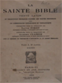 Image of La Sainte Bible: Texte Latin I.2. Exode