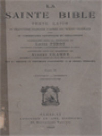 La Sainte Bible: Texte Latin II. Lévitique-Nombres Deutéronome