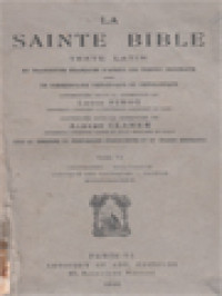 La Sainte Bible: Texte Latin VI. Proverbes, Ecclésiaste, Cantique Des Cantiques, Sagesse Ecclésiastique