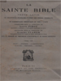 Image of La Sainte Bible: Texte Latin VII. Isaie, Jérémie, Lamentations, Baruch, Ézéchiel, Daniel