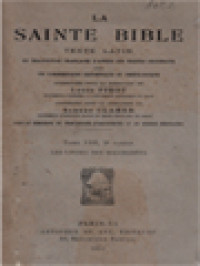 La Sainte Bible: Texte Latin VIII.2. Les Livres Des Macchabées