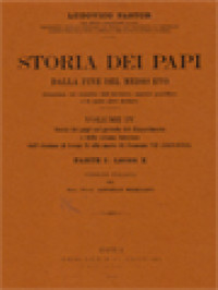 Storia Dei Papi, Dalla Fine Del Medio Evo IV-1: Parte I, Leone X