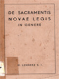 De Sacramentis Novae Legis In Genere