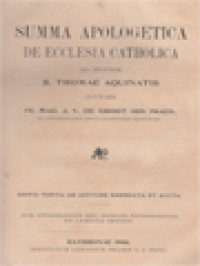 Image of Summa Apologetica De Ecclesia Catholica Ad Mentem S. Thomae Aquinatis