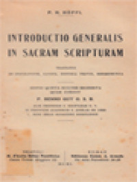 Introductio Generalis In Sacram Scripturam