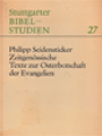 Image of Zeitgenössische Texte Zur Osterbotschaft Der Evangelien