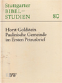 Image of Pulinische Gemeinde Im Ersten Petrusbrief