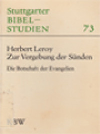 Image of Zur Vergebung Der Sünden: Die Botschaft Der Evangelien