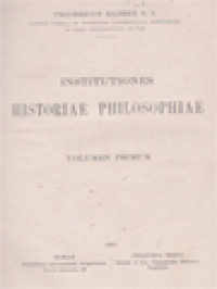 Institutiones Historiae Philosophiae II