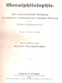 Image of Moralphilosophie II: Eine Wissenschaftliche Darlegung Der Sittlichen, Einschliesslich Der Rechtlichen Ordnung, Besondere Moralphilosophie