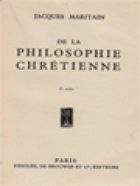 Image of De La Philosophie Chrétienne