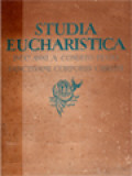 Studia Eucharistica: Dcci Anni A Condito Festo Sanctissimi Corporis Christi 1246-1946