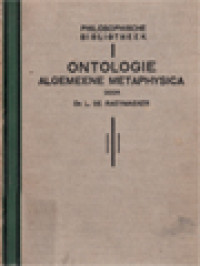 Ontologie Algemeene Metaphysica