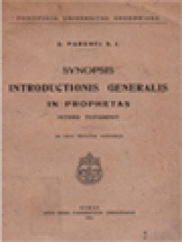 Image of Synopsis Introductionis Generalis In Prophetas Veteris Testamenti