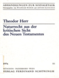 Image of Naturrecht Aus Der Kritischen Sicht Des Neuen Testamentes