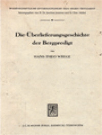 Die Überlieferungsgeschichte Der Bergpredigt