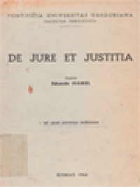 De Jure Et Justitia