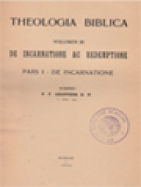 Image of Theologia Biblica III: De Incarnatione Ac Redemptione, Pars I. De Incarnatione