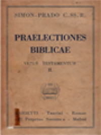 Praelectiones Biblicae Vetus Testamentum II