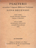 Psalterii Nova Recensio: Secundum Vulgatam Bibliorum Versionem