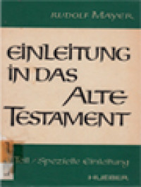 Einleitung In Das Alte Testament II: Spezielle Einleitung