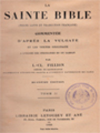 Image of La Sainte Bible Commentée D'après La Vulgate Et Les Textes Originaux II