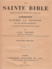 La Sainte Bible Commentée D'après La Vulgate Et Les Textes Originaux III