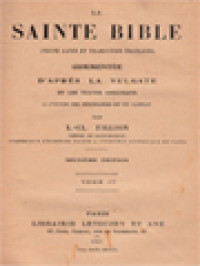 Image of La Sainte Bible Commentée D'après La Vulgate Et Les Textes Originaux IV
