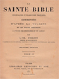 La Sainte Bible Commentée D'après La Vulgate Et Les Textes Originaux IV