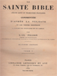 La Sainte Bible Commentée D'après La Vulgate Et Les Textes Originaux V