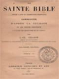 La Sainte Bible Commentée D'après La Vulgate Et Les Textes Originaux VI