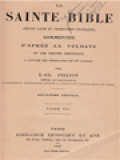 La Sainte Bible Commentée D'après La Vulgate Et Les Textes Originaux VII