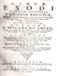 Image of Liber Exodi Vulgatae Editionis, Versione Belgica III