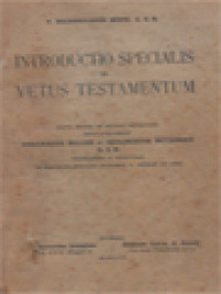 Introductio Specialis In Vetus Testamentum