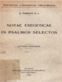 Notae Exegeticae In Psalmos Selectos