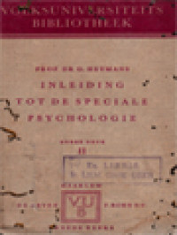 Image of Inleiding Tot De Speciale Psychologie II
