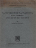 Nachfolge Und Nachahmung Jesu Christi Im Neuen Testament