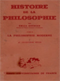 Histoire De La Philosophie, Tome II: La Philosophie Moderne, 2 Le Dix Huitième Siècle