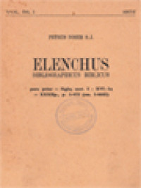 Elenchus Bibliographicus Biblicus 56-I