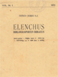 Image of Elenchus Bibliographicus Biblicus 54-I