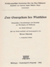 Image of Das Evangelium Des Matthäus