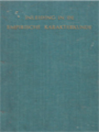 Image of Inleiding In De Empirische Karakterkunde