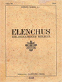 Image of Elenchus Bibliographicus Biblicus 49
